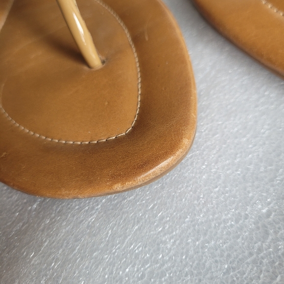 Tory Burch Metal Miller 2 Leather Sandals Tan Size 10 - Picture 10 of 12